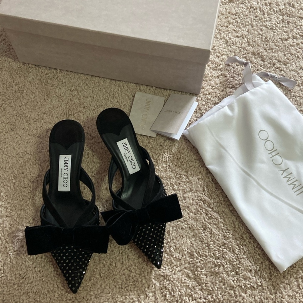 Jimmy Choo dressy bow mule. 37